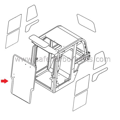 tacheuchi tl8 skid steer doors and windows|0880865301 Takeuchi Skidsteer Front Glass .